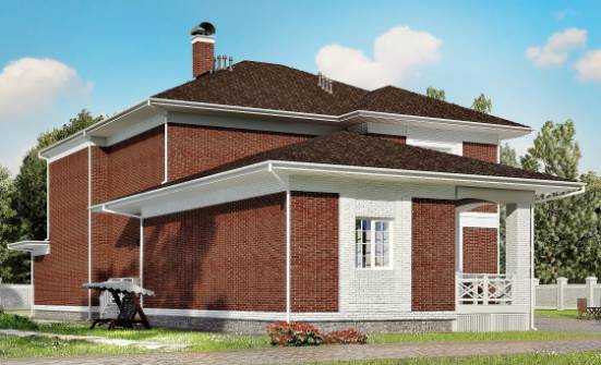 315-001-П Проект двухэтажного дома, гараж, большой дом из кирпича Орел | Проекты домов от House Expert