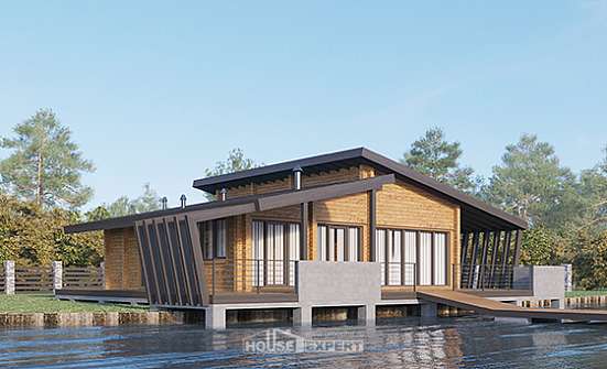 100-007-П Проект бани из бревен Орел | Проекты домов от House Expert
