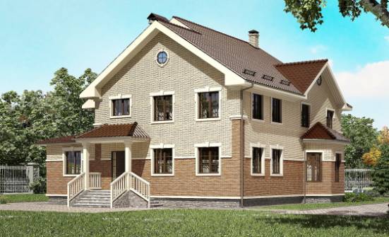 300-004-Л Проект двухэтажного дома, просторный загородный дом из газобетона Мценск | Проекты домов от House Expert