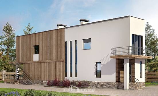100-003-Л Проект двухэтажного дома, бюджетный загородный дом из газобетона Ливны | Проекты домов от House Expert