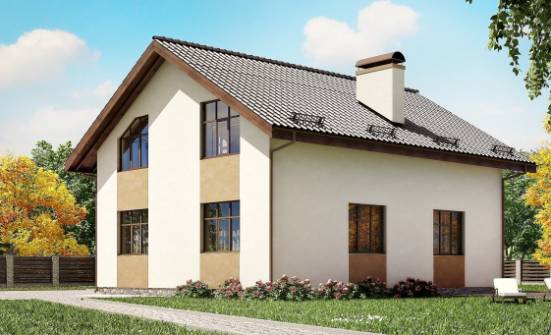 170-002-П Проект двухэтажного дома с мансардным этажом, уютный домик из пеноблока Ливны | Проекты домов от House Expert