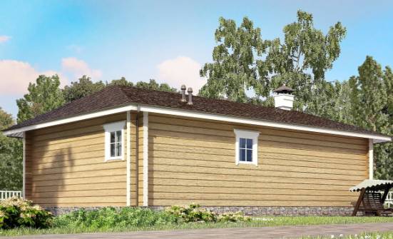 095-001-Л Проект одноэтажного дома, уютный домик из бревен Орел | Проекты домов от House Expert
