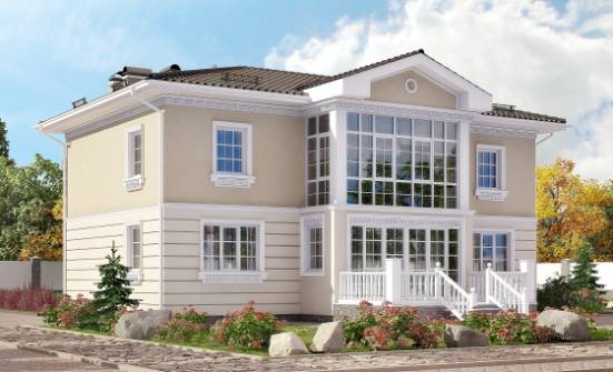 210-005-Л Проект двухэтажного дома, средний загородный дом из твинблока Ливны | Проекты домов от House Expert