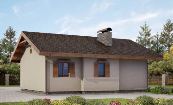 090-002-Л Проект одноэтажного дома, простой загородный дом из кирпича Ливны | Проекты домов от House Expert