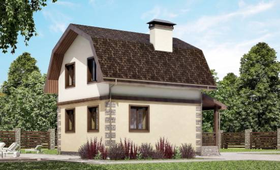 070-004-П Проект двухэтажного дома мансардой, современный дом из пеноблока Ливны | Проекты домов от House Expert
