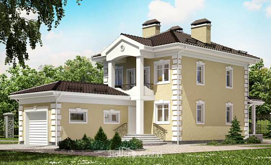 150-006-Л Проект двухэтажного дома, гараж, классический загородный дом из арболита Орел | Проекты домов от House Expert