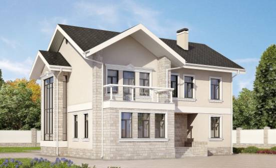 170-008-Л Проект двухэтажного дома, простой домик из теплоблока Ливны | Проекты домов от House Expert