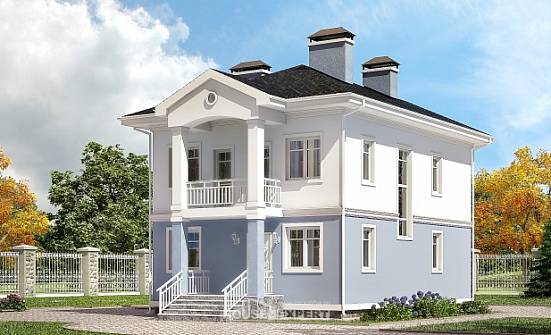 120-001-П Проект двухэтажного дома, простой коттедж из бризолита Мценск | Проекты домов от House Expert