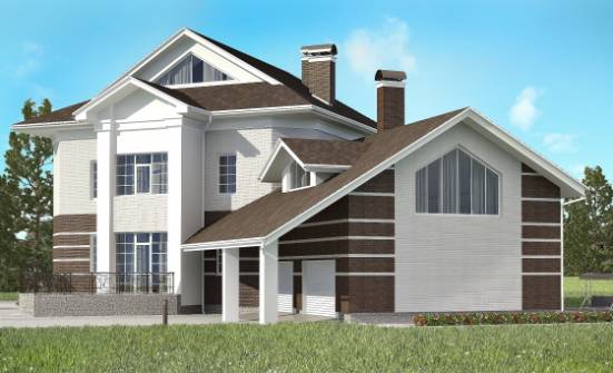 410-001-П Проект двухэтажного дома, гараж, красивый загородный дом из кирпича Орел | Проекты домов от House Expert