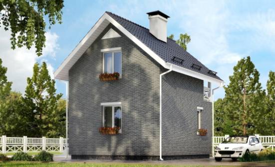 045-001-П Проект двухэтажного дома мансардой, маленький загородный дом из пеноблока Ливны | Проекты домов от House Expert
