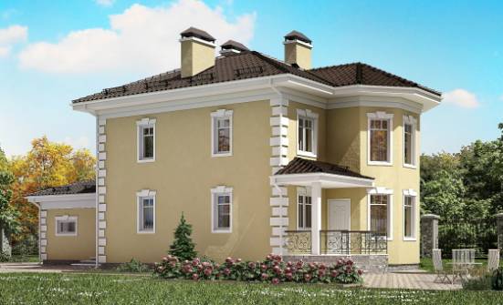 150-006-Л Проект двухэтажного дома, гараж, классический загородный дом из арболита Орел | Проекты домов от House Expert