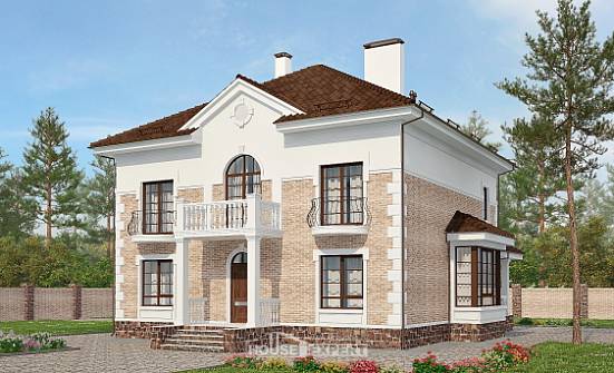 220-008-П Проект двухэтажного дома, классический коттедж из кирпича Орел | Проекты домов от House Expert