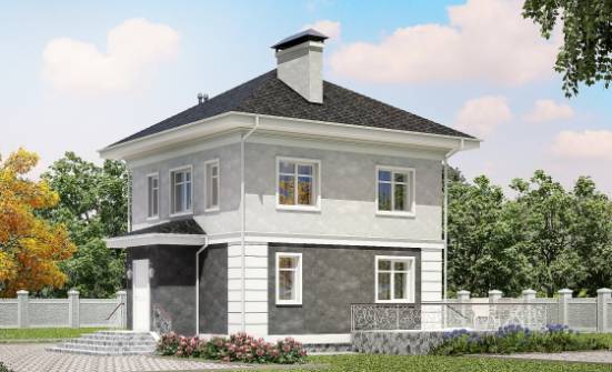 090-003-П Проект двухэтажного дома, недорогой загородный дом из пеноблока Орел | Проекты домов от House Expert