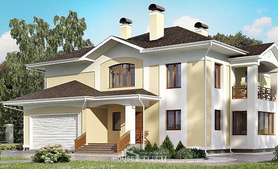375-002-Л Проект двухэтажного дома и гаражом, современный дом из кирпича Мценск | Проекты домов от House Expert