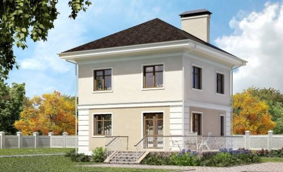 090-003-Л Проект двухэтажного дома, скромный домик из теплоблока Мценск | Проекты домов от House Expert