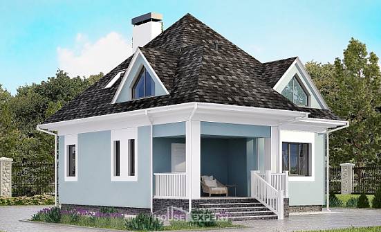 110-001-Л Проект двухэтажного дома мансардный этаж, уютный дом из газобетона Ливны | Проекты домов от House Expert