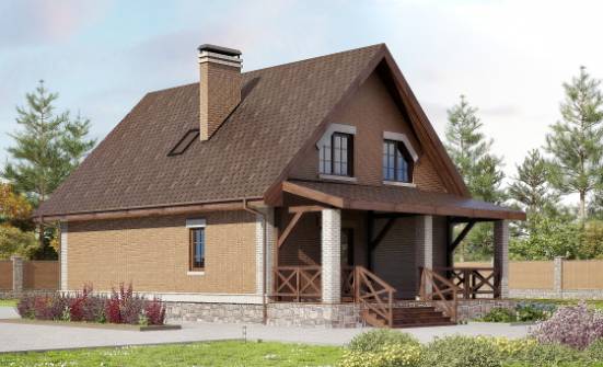160-011-Л Проект двухэтажного дома с мансардой, красивый загородный дом из арболита Мценск | Проекты домов от House Expert