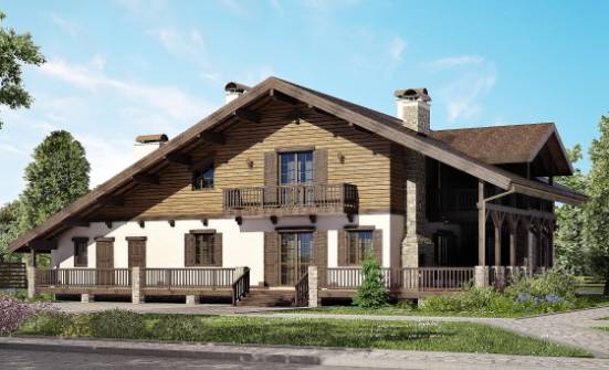 320-002-П Проект двухэтажного дома с мансардой, классический коттедж из кирпича Мценск | Проекты домов от House Expert