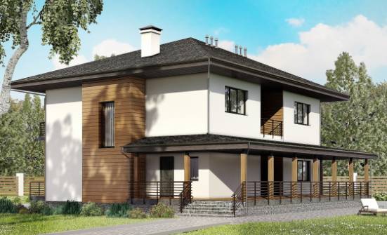 245-001-П Проект двухэтажного дома, классический домик из теплоблока Мценск | Проекты домов от House Expert