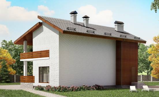 180-009-П Проект двухэтажного дома с мансардой, современный домик из кирпича Орел | Проекты домов от House Expert