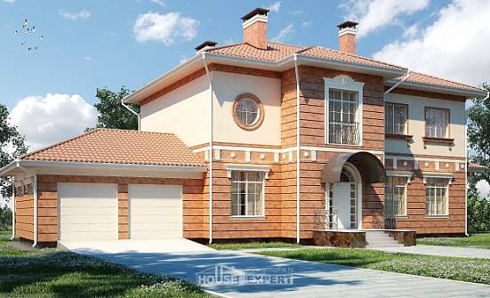 285-001-Л Проект двухэтажного дома, гараж, классический коттедж из кирпича Орел | Проекты домов от House Expert