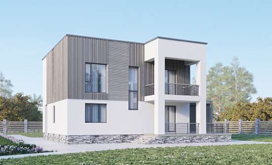 150-017-П Проект двухэтажного дома, простой коттедж из блока Орел | Проекты домов от House Expert