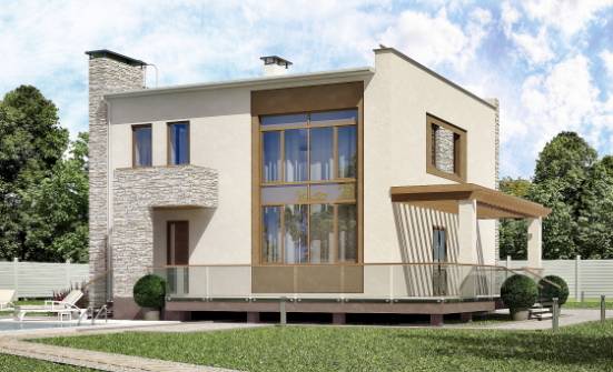 185-001-П Проект двухэтажного дома, средний загородный дом из керамзитобетонных блоков Ливны | Проекты домов от House Expert