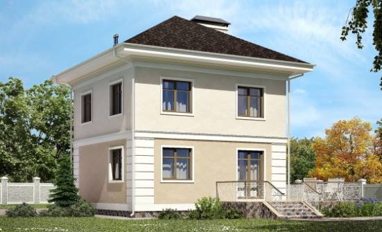 090-003-Л Проект двухэтажного дома, скромный домик из теплоблока Мценск | Проекты домов от House Expert