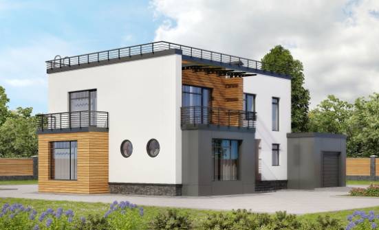260-002-П Проект двухэтажного дома, гараж, красивый домик из арболита Орел | Проекты домов от House Expert
