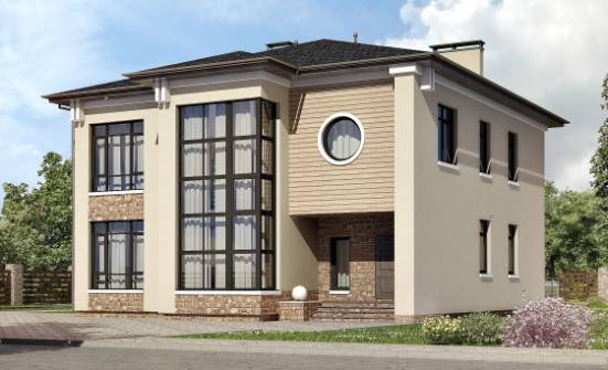300-005-Л Проект двухэтажного дома, большой коттедж из кирпича Ливны | Проекты домов от House Expert