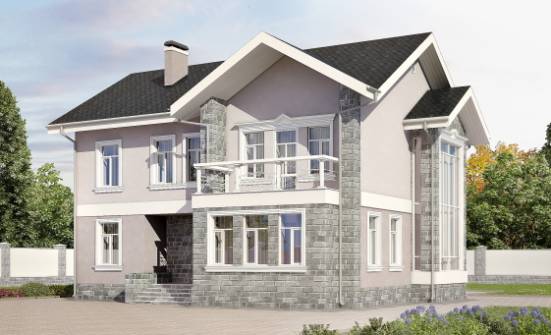 170-008-П Проект двухэтажного дома, классический домик из блока Орел | Проекты домов от House Expert