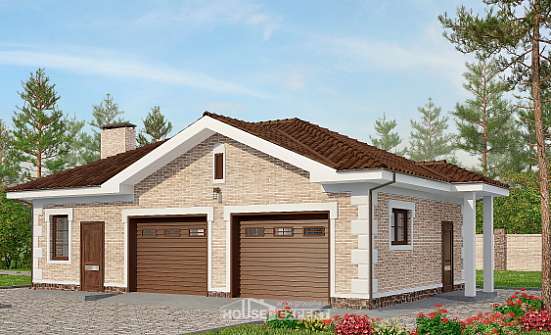 070-005-П Проект гаража из кирпича Ливны | Проекты домов от House Expert