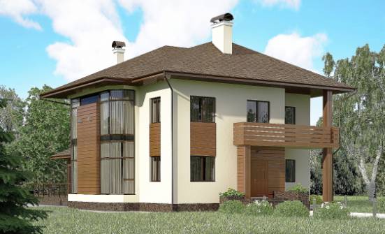 300-001-П Проект двухэтажного дома, современный коттедж из кирпича Ливны | Проекты домов от House Expert