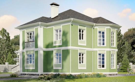 170-001-Л Проект двухэтажного дома и гаражом, простой загородный дом из пеноблока Орел | Проекты домов от House Expert
