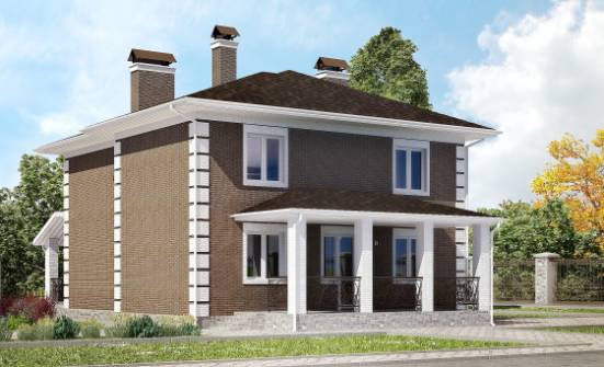 185-002-П Проект двухэтажного дома, бюджетный дом из газобетона Орел | Проекты домов от House Expert