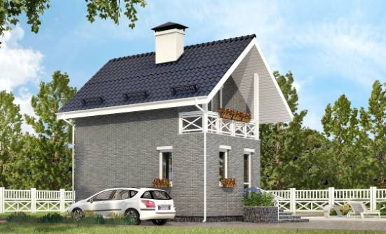 045-001-П Проект двухэтажного дома мансардой, маленький загородный дом из пеноблока Ливны | Проекты домов от House Expert