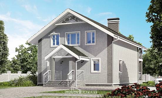 150-007-П Проект двухэтажного дома мансардой, недорогой загородный дом из газобетона Орел | Проекты домов от House Expert