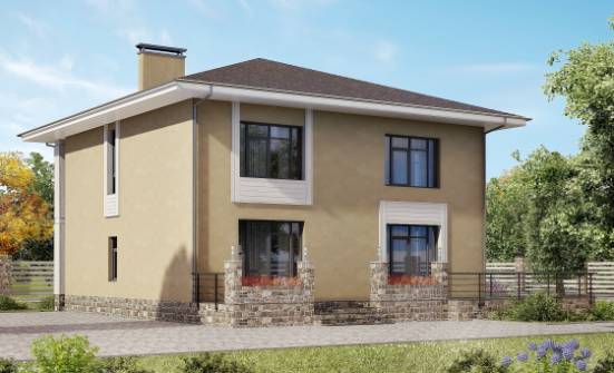 180-015-Л Проект двухэтажного дома, бюджетный дом из газосиликатных блоков Ливны | Проекты домов от House Expert