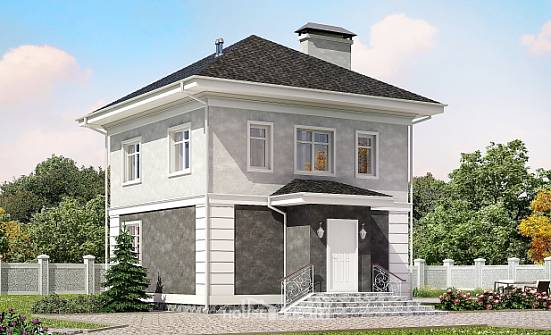 090-003-П Проект двухэтажного дома, недорогой загородный дом из пеноблока Орел | Проекты домов от House Expert