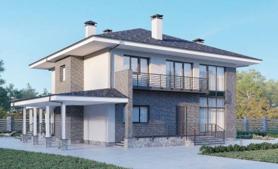 250-004-Л Проект двухэтажного дома, огромный дом из керамзитобетонных блоков Ливны | Проекты домов от House Expert