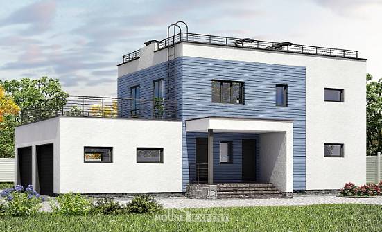 180-012-Л Проект двухэтажного дома и гаражом, красивый домик из кирпича Ливны | Проекты домов от House Expert
