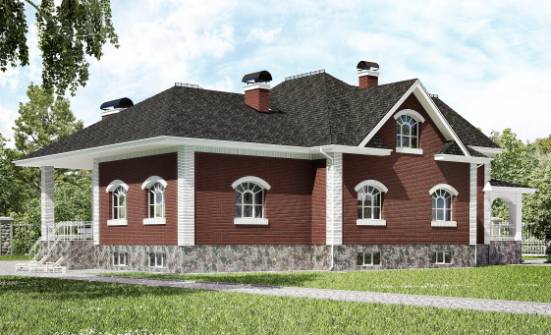 600-001-П Проект трехэтажного дома с мансардой и гаражом, уютный коттедж из газосиликатных блоков Мценск | Проекты домов от House Expert