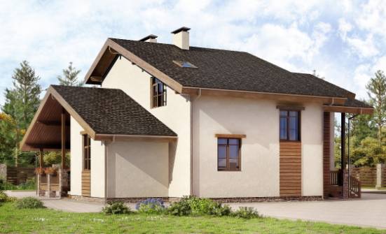 240-003-П Проект двухэтажного дома с мансардой, просторный домик из кирпича Мценск | Проекты домов от House Expert