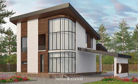 230-001-П Проект двухэтажного дома с мансардой, красивый коттедж из кирпича Ливны | Проекты домов от House Expert