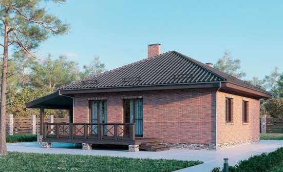 070-006-Л Проект одноэтажного дома, уютный загородный дом из керамзитобетонных блоков Мценск | Проекты домов от House Expert