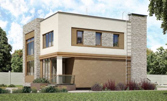 185-001-П Проект двухэтажного дома, средний загородный дом из керамзитобетонных блоков Ливны | Проекты домов от House Expert