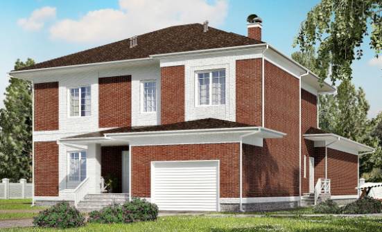 315-001-П Проект двухэтажного дома, гараж, большой дом из кирпича Орел | Проекты домов от House Expert