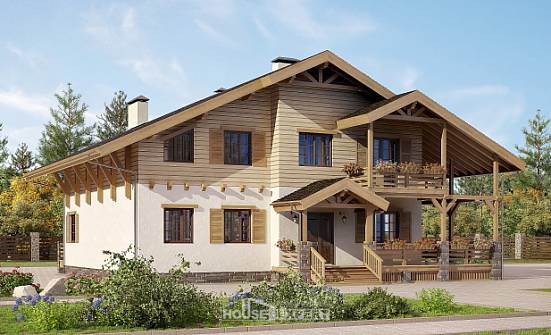 260-001-Л Проект двухэтажного дома с мансардой, большой домик из кирпича Орел | Проекты домов от House Expert
