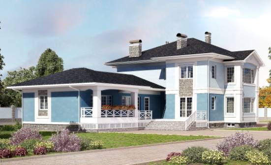 620-001-П Проект трехэтажного дома, гараж, современный дом из поризованных блоков Мценск | Проекты домов от House Expert