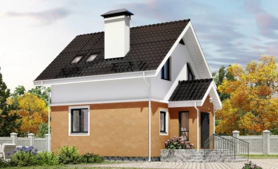 070-001-Л Проект двухэтажного дома мансардой, классический дом из бризолита Орел | Проекты домов от House Expert